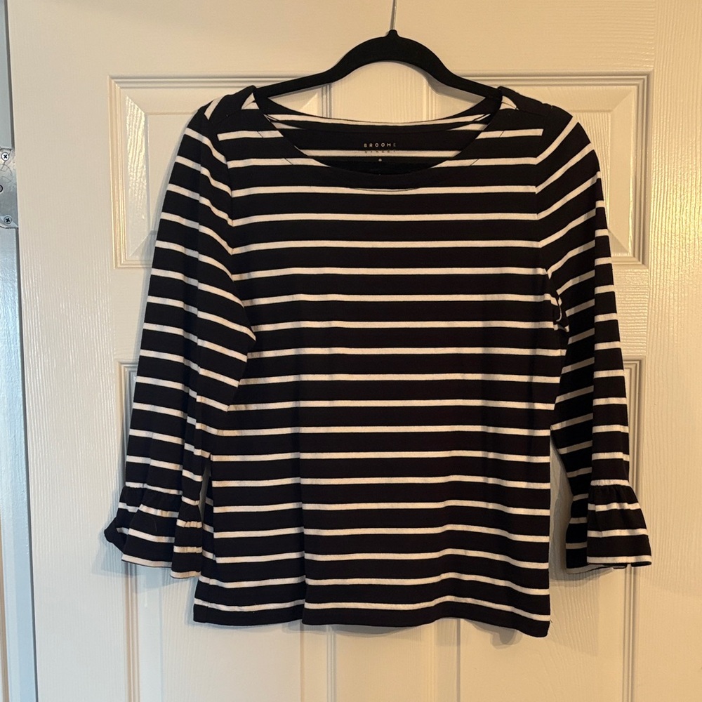 Kate Spade boat neck striped top